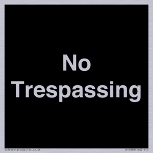 No Trespassing